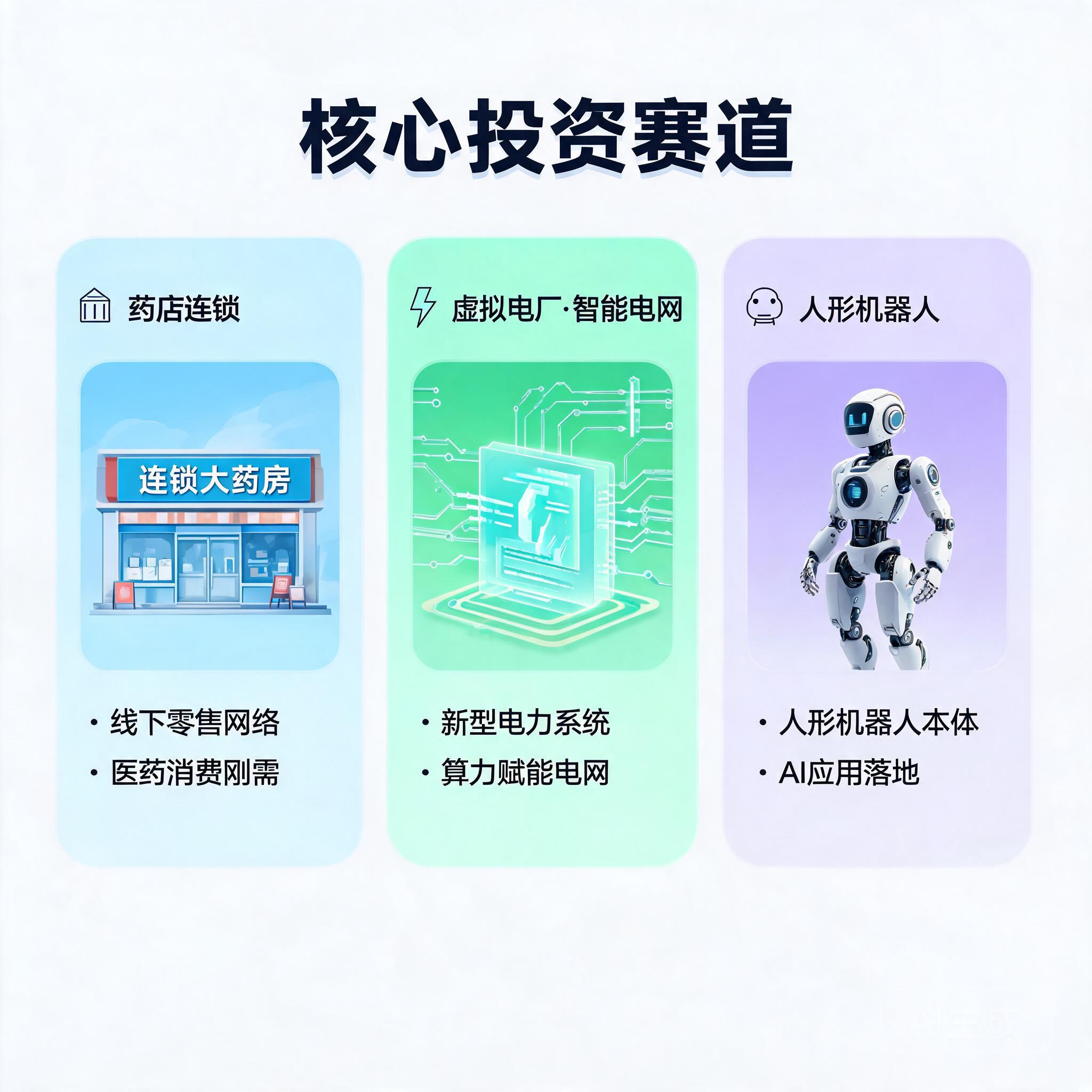 券商看好三大成长赛道：药店龙头、虚拟电厂、人形机器人